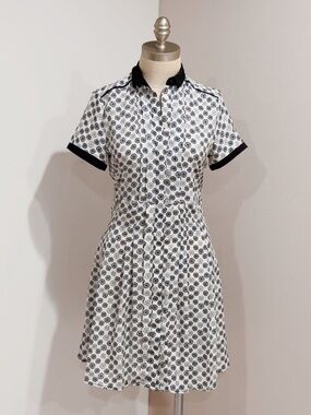 Jason Wu for Target Bicycle Wheel Print Collared Shirt Dress Size XS